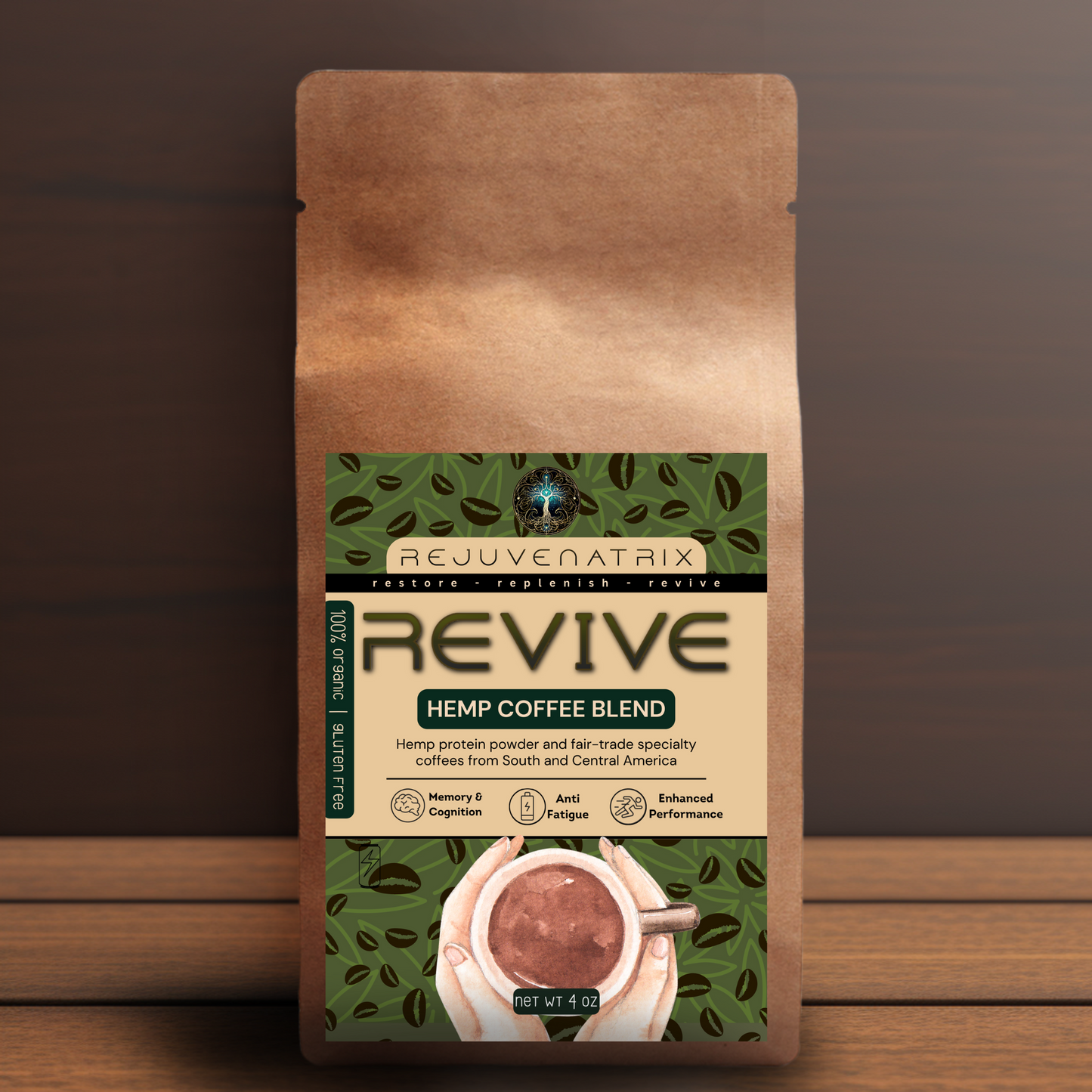 REVIVE: Organic Hemp Coffee Blend - Medium Roast 4oz