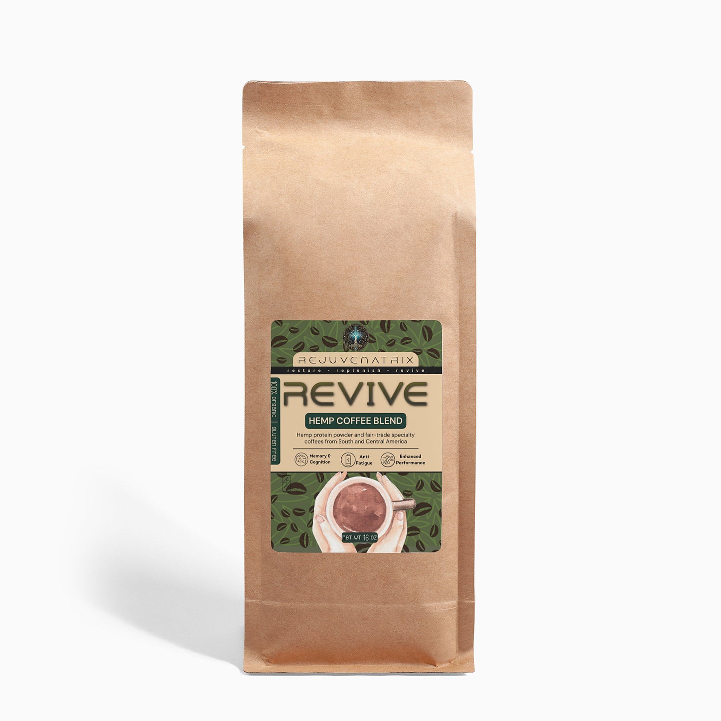 REVIVE: Organic Hemp Coffee Blend - Medium Roast 16oz