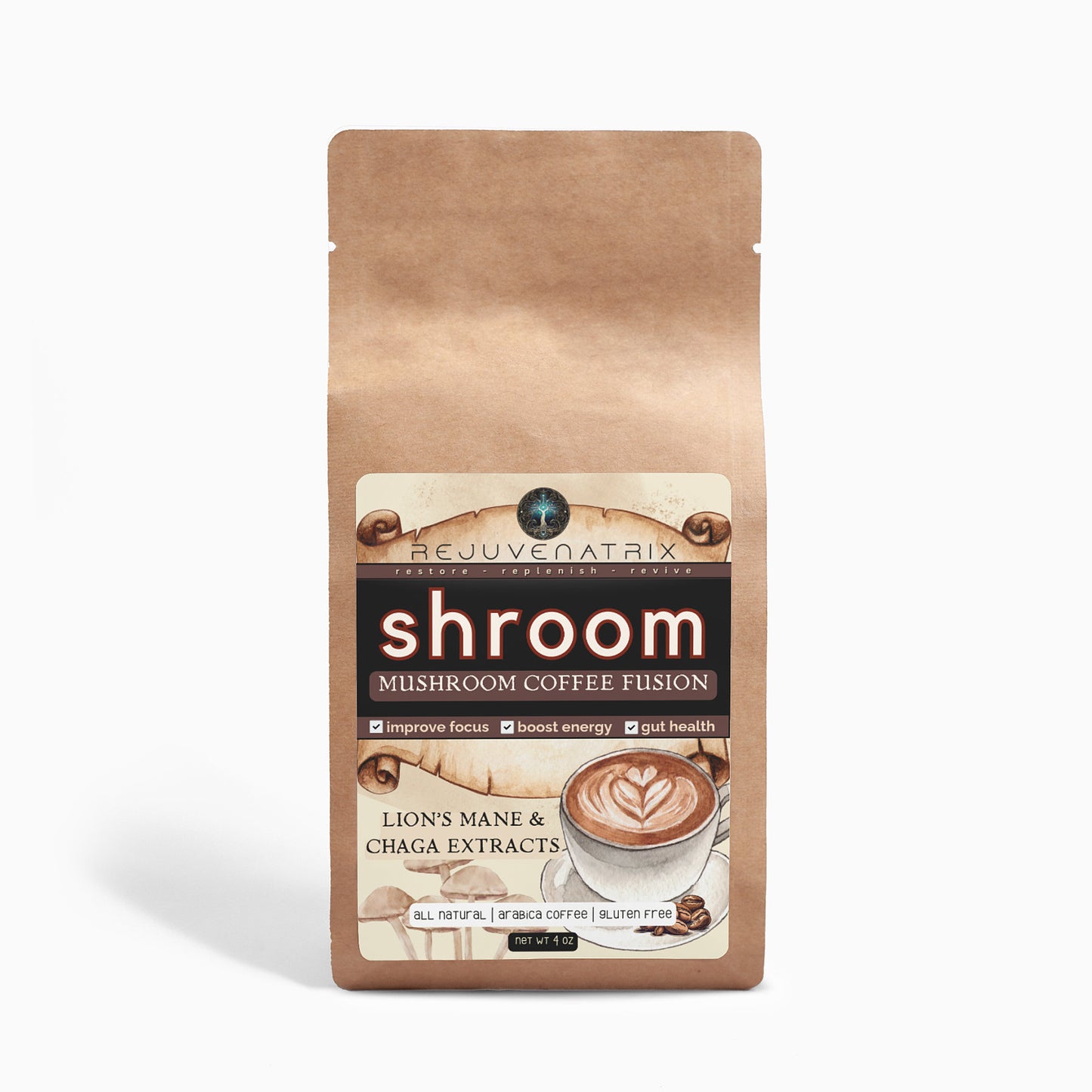 SHROOM: Mushroom Coffee Fusion -  4oz